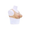 Buste faux seins silicone, encolure ronde, Bonnet B