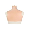 Buste gros seins en silicone, col haut