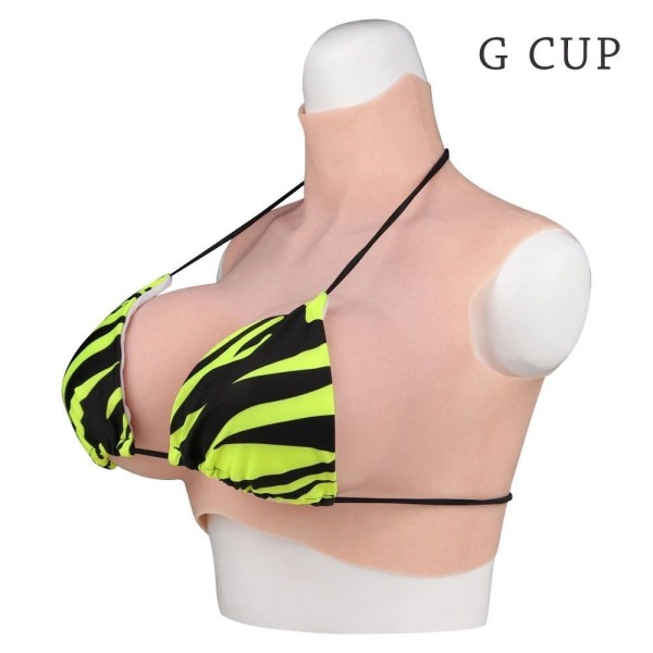 Buste faux seins prix discount, col haut
