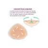 Faux seins silicone, forme triangle