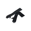 Gants noirs extra-longs en wetlook brillant Cotelli lingerie