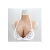 Buste faux seins, vaisseaux apparents, col haut