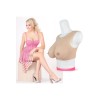 Buste faux seins silicone, encolure ronde