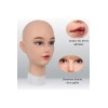 Masque féminin en silicone, tête pleine, lacets à l’arrière