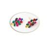 Boucles d'oreilles clips, ornée de strass multicolore