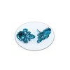 Boucles d'oreilles clips, pierres de synthèse