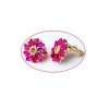 Boucles d'oreilles clips, un bouquet de pétales de fleurs
