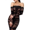 Robe longue Bondesque épaules dénudées F358
