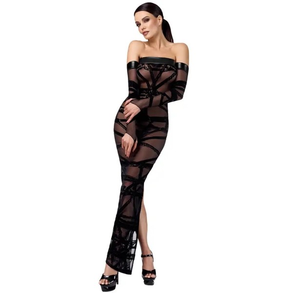 Robe longue Bondesque épaules dénudées F358