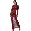 Robe longue Kink Royal en tulle bordeaux F383