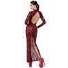 Robe longue Kink Royal en tulle bordeaux F383