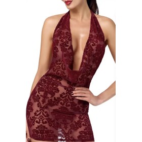 Mini-robe Kink Royal cascade en tulle bordeaux F385