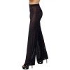 Pantalon Palazzo Onyx transparent en tulle noir F374