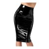 Jupe crayon Dominae Column en PVC noir F378