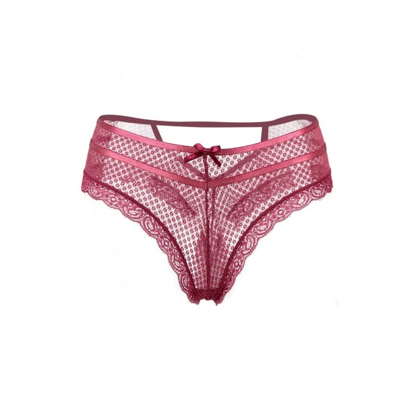 Tanga bordeaux dentelle - Paris Hollywood