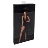 Robe longue fendue Onyx F373 - Noir Handmade