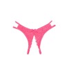 String ouvert dentelle Rose - Litolu Lingerie