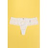 String dentelle dos lacé Blanc - Litolu Lingerie