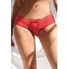 Culotte ouverte dentelle O Rouge - Litolu Lingerie