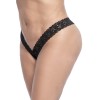 String brésilien en dentelle noir grande taille 