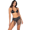 Jupe glamour à franges ornée de strass - Mapalé