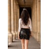 Jupe courte simili cuir noir Paula 