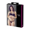 Ensemble soutien-gorge noir sexy avec armature et string assorti 