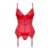 Ingridia corset et string - Rouge