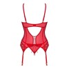 Ingridia corset et string - Rouge