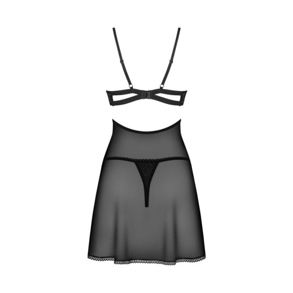 Nutris babydoll et String - Noire