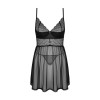 Chemeris babydoll et String - Noire