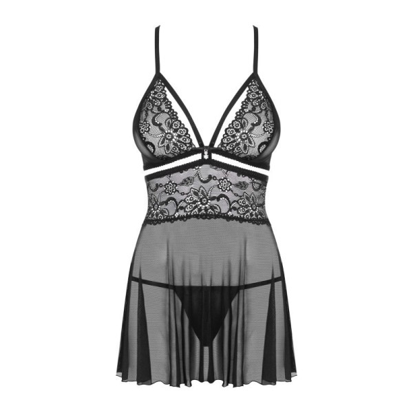 838-BAB-1 babydoll - Noir