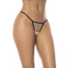 Nuisette en fine résille transparente, avec porte jarretelles amovibles et réglables et string assorti inclus 