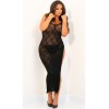 Nuisette noire longue grande taille 