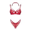 Matildea ensemble lingerie ouvert rouge