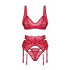 Cupide Desir ensemble 3 pièces - Rouge