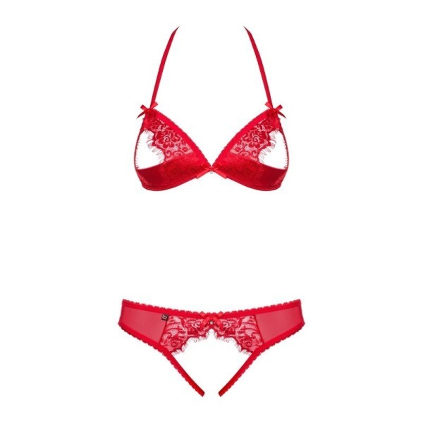 870-SEC-3 Ensemble ouvert 2 pcs - Rouge