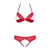 870-SEC-3 Ensemble ouvert 2 pcs - Rouge
