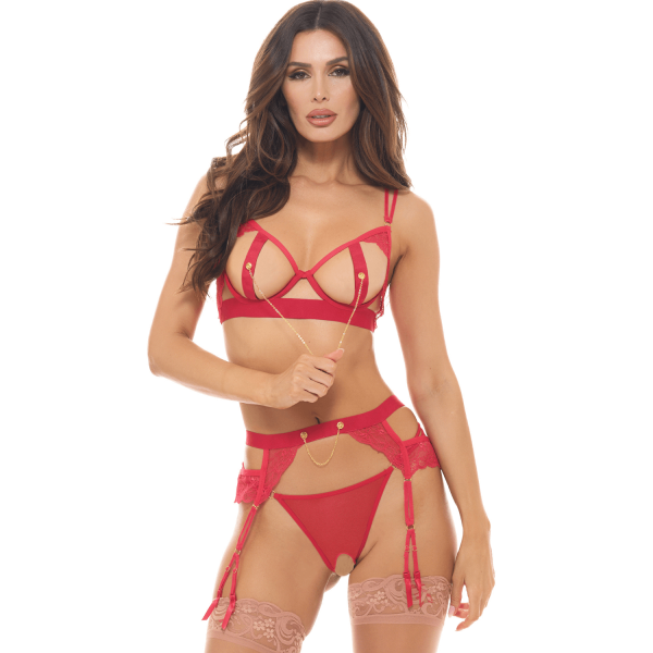 Ensemble 3 pièces rouge 