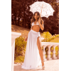Ensemble 3 pièces blanc soutien gorge, masque et string 