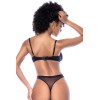 Ensemble 3 pièces en wetlook noir 