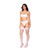 Soutien-gorge Demi-seins à armatures en fine dentelle blanche 
