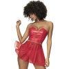 Ensemble lingerie Deux Pièces Wet Look Rouge 