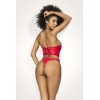 Ensemble lingerie Deux Pièces Wet Look Rouge 