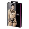 Ensemble soutien-gorge harnais et string porte-jarretelles 