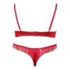 Soutien-gorge demi seins avec armatures et son string ouvert 