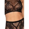 Ensemble Brassière fine résille et collant imprimé 