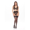 Ensemble 3 pièces noir en dentelle 