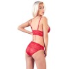 Ensemble 2 pièces rouge dentelle 