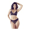 Ensemble 2 pièces dentelle avec strass 